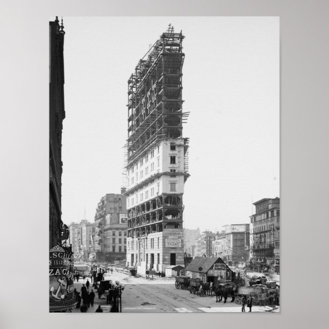 Times Bygger under uppbyggnad, New York: 1904 Poster (Framsidan)
