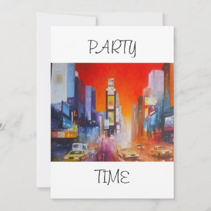 Times Square America Party Time-inbjudan Inbjudningar