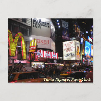 Times Square by night vycard Vykort