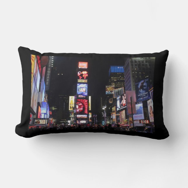 Times Square-Empire state Byggnad NYC Lumbarkudde (Framsida)