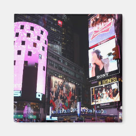 Times Square i New York City (rosa) Magnet