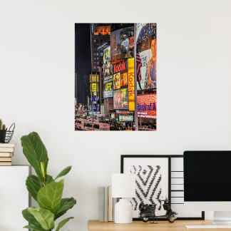 Times Square Ljus New York City Poster