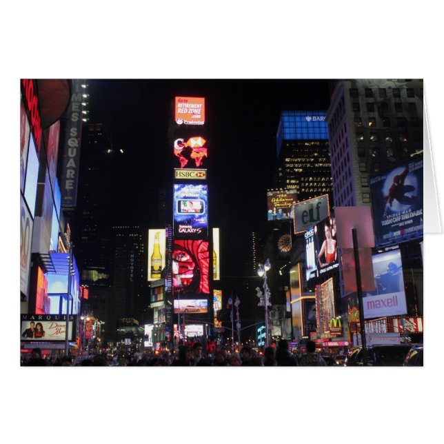 Times Square New York City Hälsningskort (Framsidan Horizontal)