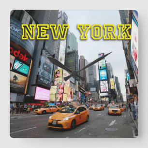 Times Square New York City USA Fyrkantig Klocka
