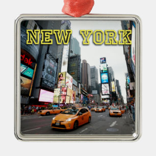Times Square New York City USA Julgransprydnad Metall