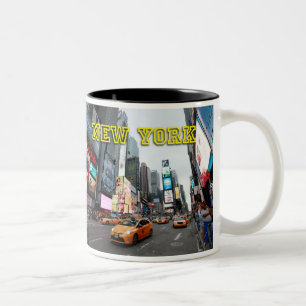 Times Square New York City USA Två-Tonad Mugg