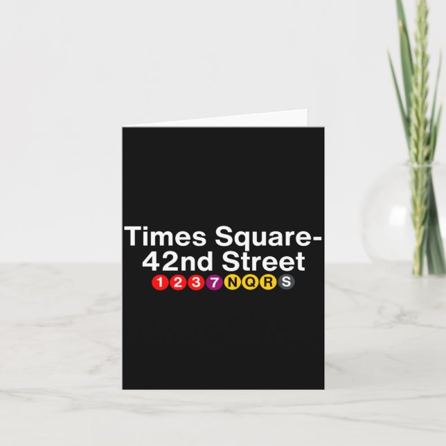 Times Square New York Subway Station Signs, Nyc Tr Kort (Framsida)