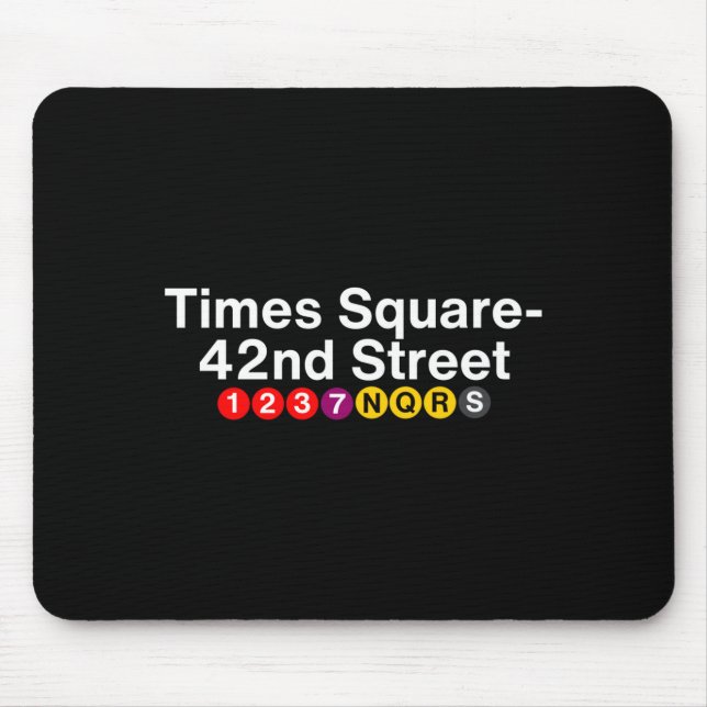 Times Square New York Subway Station Signs, Nyc Tr Musmatta (Framsidan)