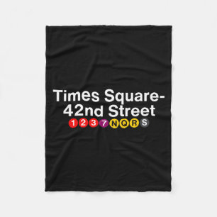 Times Square New Yorks tunnelbanestation skyltar, Fleecefilt