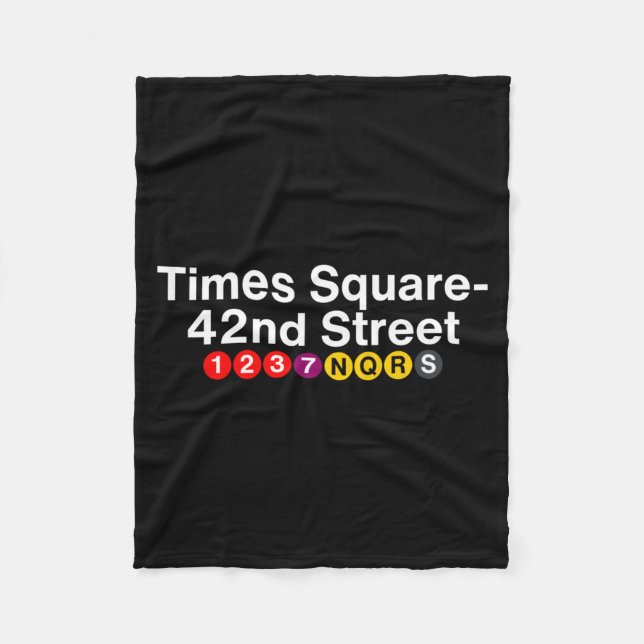 Times Square New Yorks tunnelbanestation skyltar,  Fleecefilt (Framsidan)