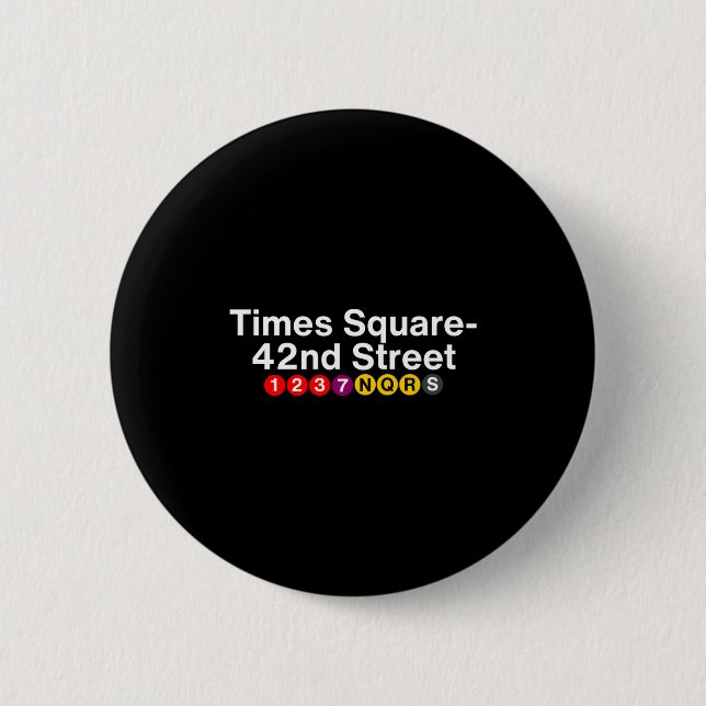 Times Square New Yorks tunnelbanestation skyltar,  Knapp (Framsida)