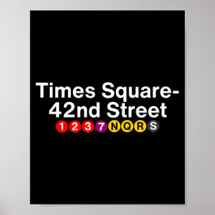 Times Square New Yorks tunnelbanestation skyltar, Poster