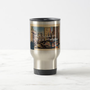 Times Square NY Karta Coordinates Vintage Stil Resemugg