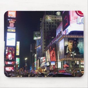 Times Square på natten i Manhattan, New York Musmatta