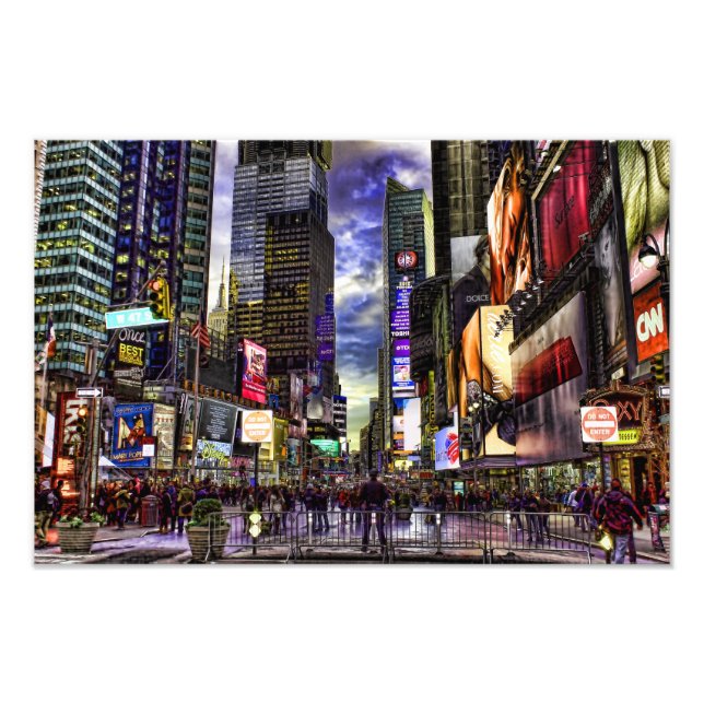 Times Square Photo in HDR Fototryck (Framsidan)