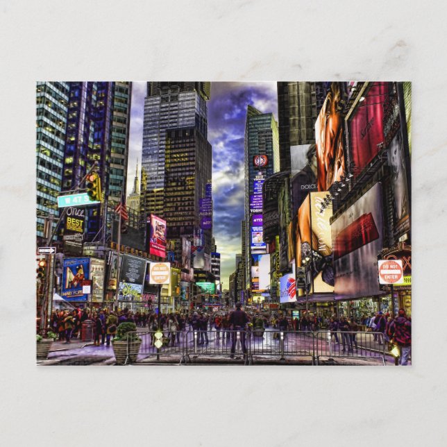 Times Square Photo in HDR Vykort (Framsida)