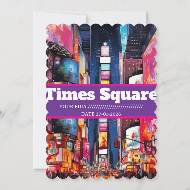 Times Square Reseminnelsekort, Times Square vykort (Framsida)