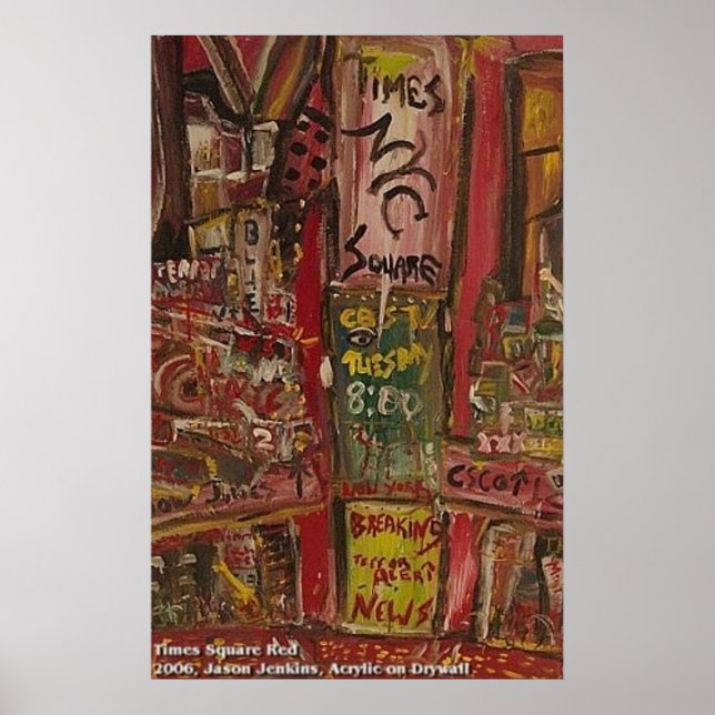 TIMES SQUARE RÖD POSTER (Framsidan)