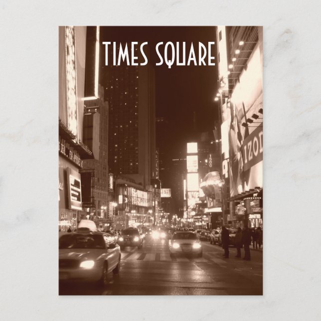 Times Square (sepia) Vykort (Framsida)