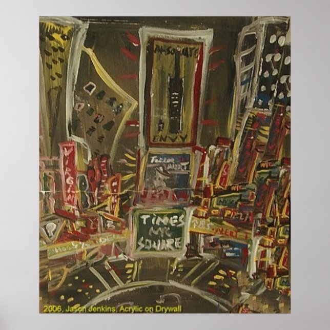 TIMES SQUARE SPRÄCKT POSTER (Framsidan)