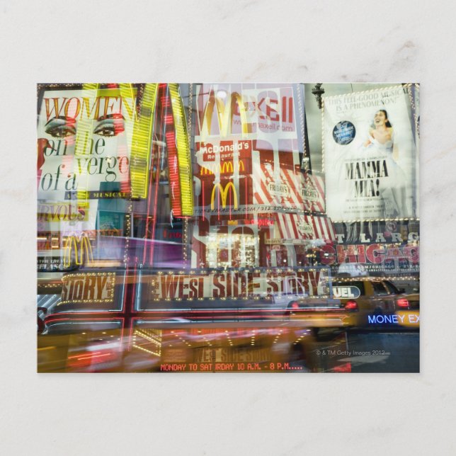 Times Square vid Twilight Vykort (Framsida)