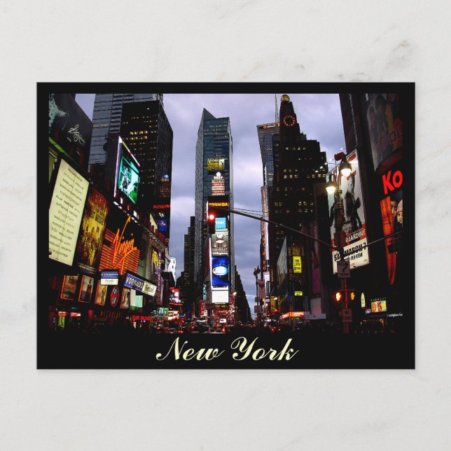 Times Square vycard New York Souvenir Card Vykort (Framsida)