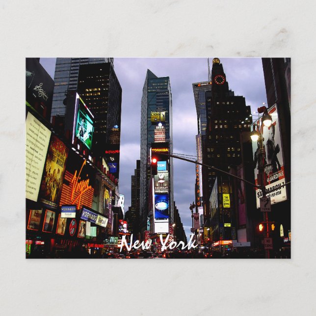 Times Square vycard New York Souvenir Card Vykort (Framsida)