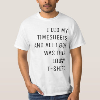 Timesheetskjorta T Shirt