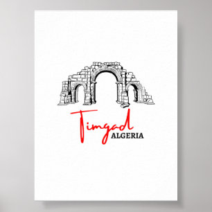 Timgad Algeriets affiche for print Poster