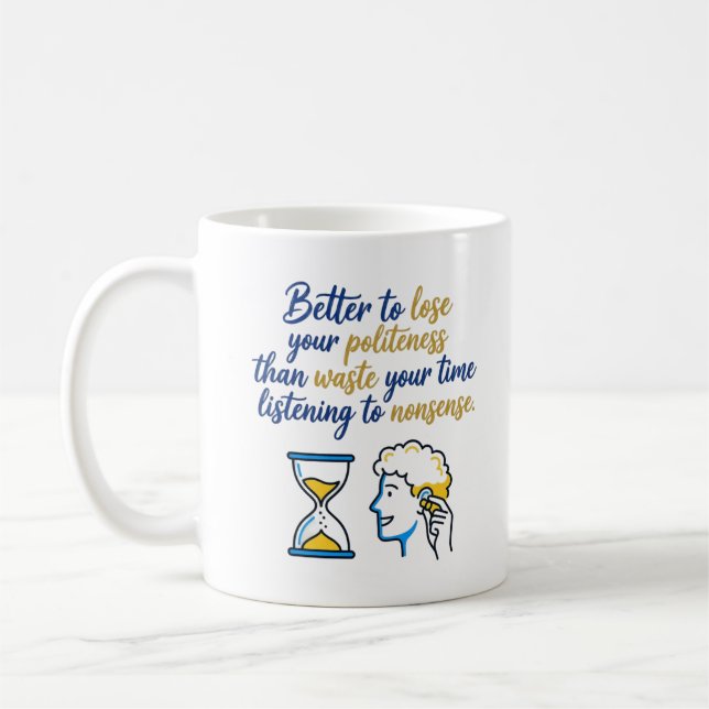 Timglas & Profilcitat Kaffemugg (Vänster)