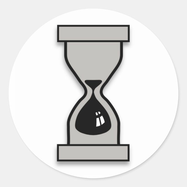 Timglas Runt Klistermärke (Framsida)