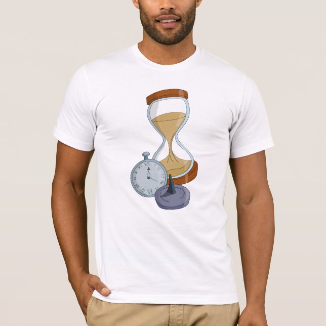 Timglas, solskydd och fickur t shirt (Framsida)