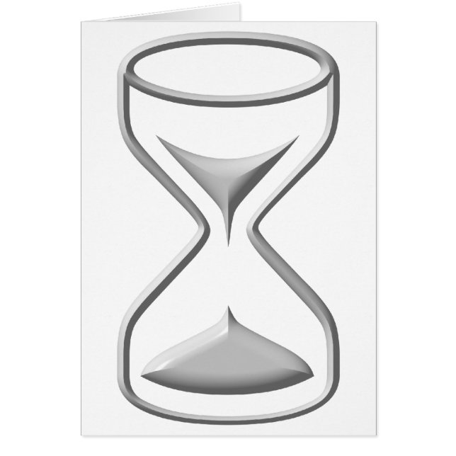 Timglas/timmer Hälsningskort (Framsidan)