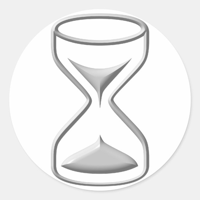 Timglas/timmer Runt Klistermärke (Framsida)