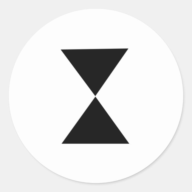 Timglasdekal Runt Klistermärke (Framsida)