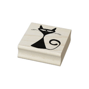 Timglass cat art frimärke stämpel