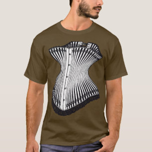 Timglass Corset Vintage Stil Black and White Ill T Shirt