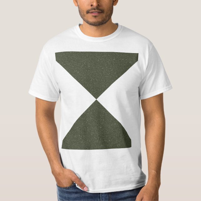 Timglass Grönt Texturerad Tee (Framsida)