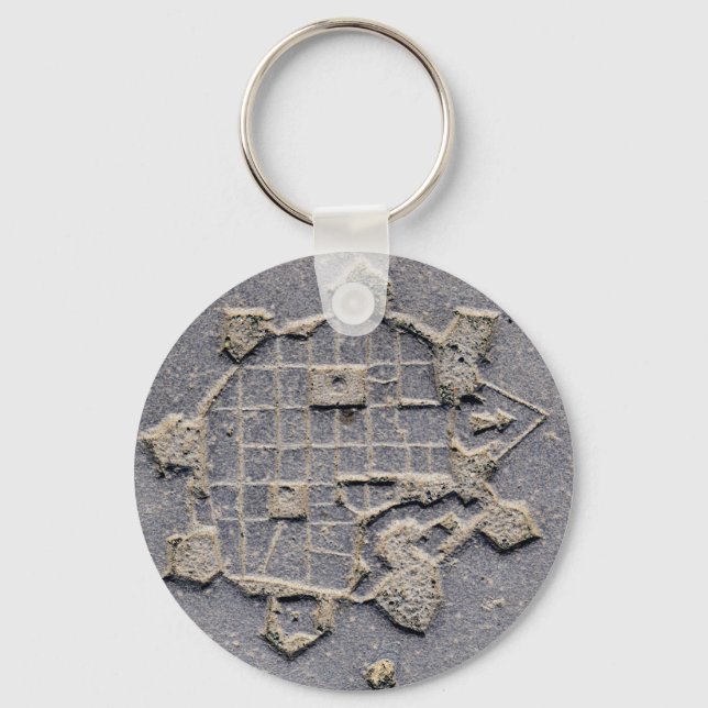 Timisoara Rumänien citadel karta pave stone Nyckelring (Framsida)