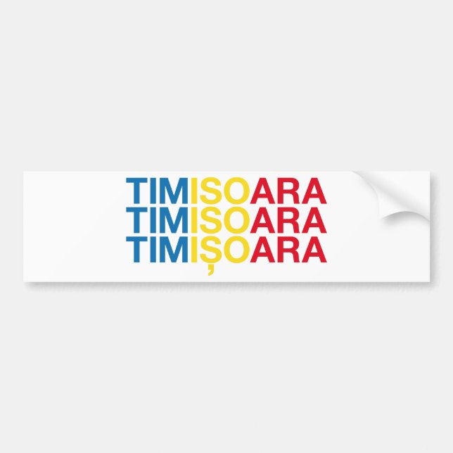 TIMISOARA Rumänska Flagga Bildekal (Framsidan)