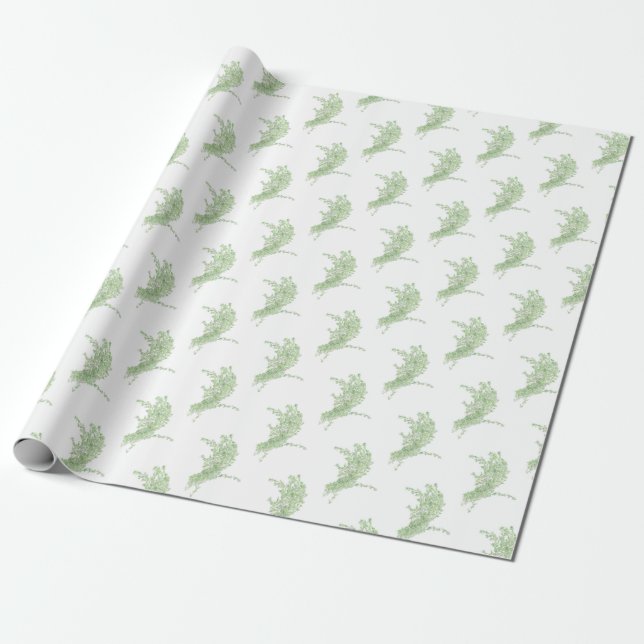 Timjan Ritning Presentpapper (Utrullad)