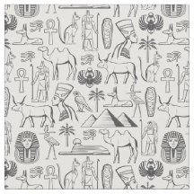 Timless Ancitian Egyptian Icons Fabric Design