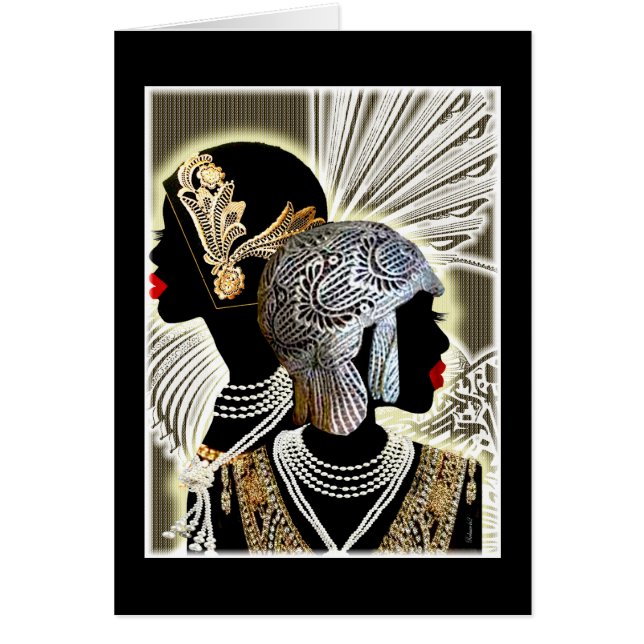 "Timless Beauty: Black Girl Magic" Hälsningskort (Framsidan)