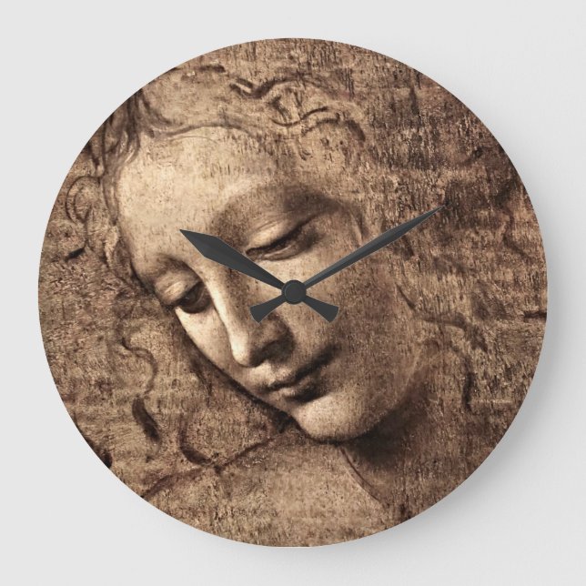 Timless Beauty: Da Vinci Wall Clock Stor Klocka (Framsida)