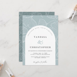 Timless Beauty: Ginkgo Biloba Bröllop Inbjudningar