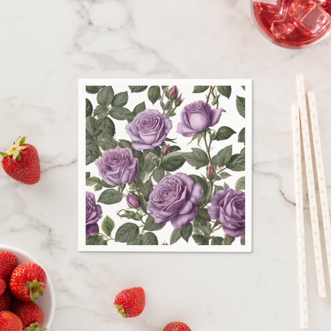 "Timless Beauty: Lila Provincial Vintage Ro" Pappersservett (Insitu)