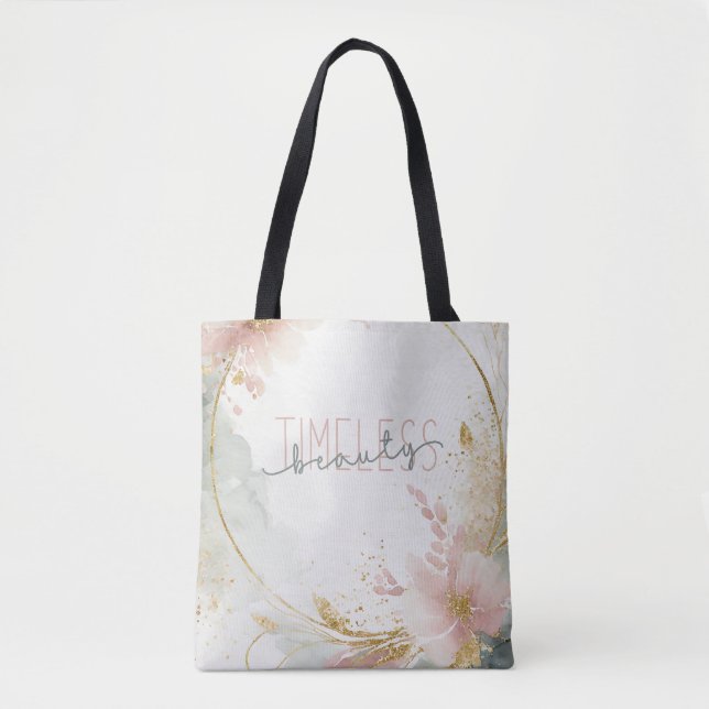 Timless Beauty - Zalara Luxe Tan & Guld Marble Tygkasse (Framsida)