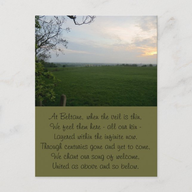 Timless Beltane Sunset Vykort (Framsida)
