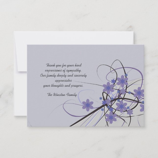 Timless - Bereavement Tack Notecard Kort (Framsida)