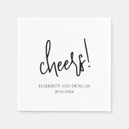 Timless Black and White Elegant bröllop Pappersservett